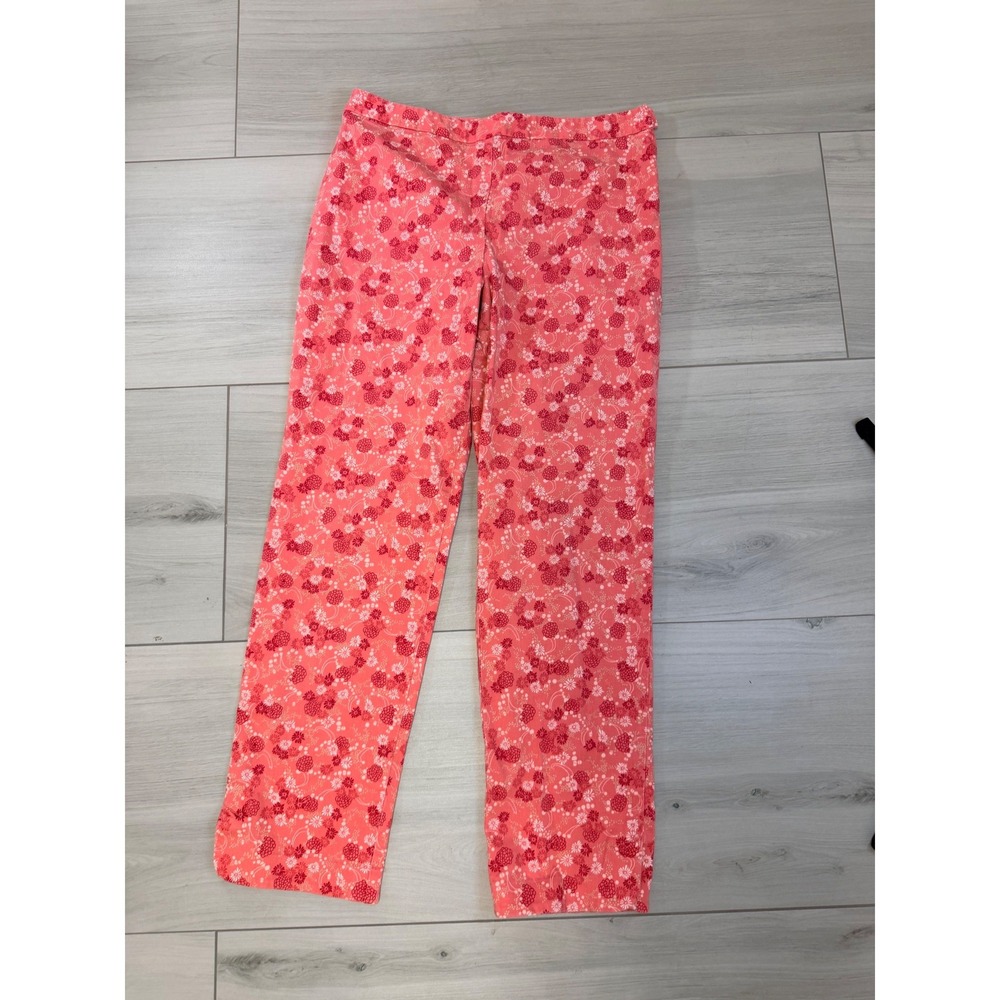 Pink Red Stretch Trousers Sz 8 Coquette Cottagecore
